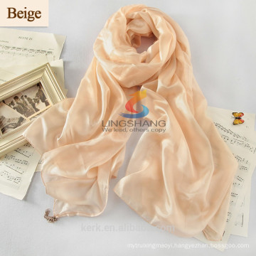 New style spring summer 100% silk head scarf,solid color scarf,malaysia head scarf